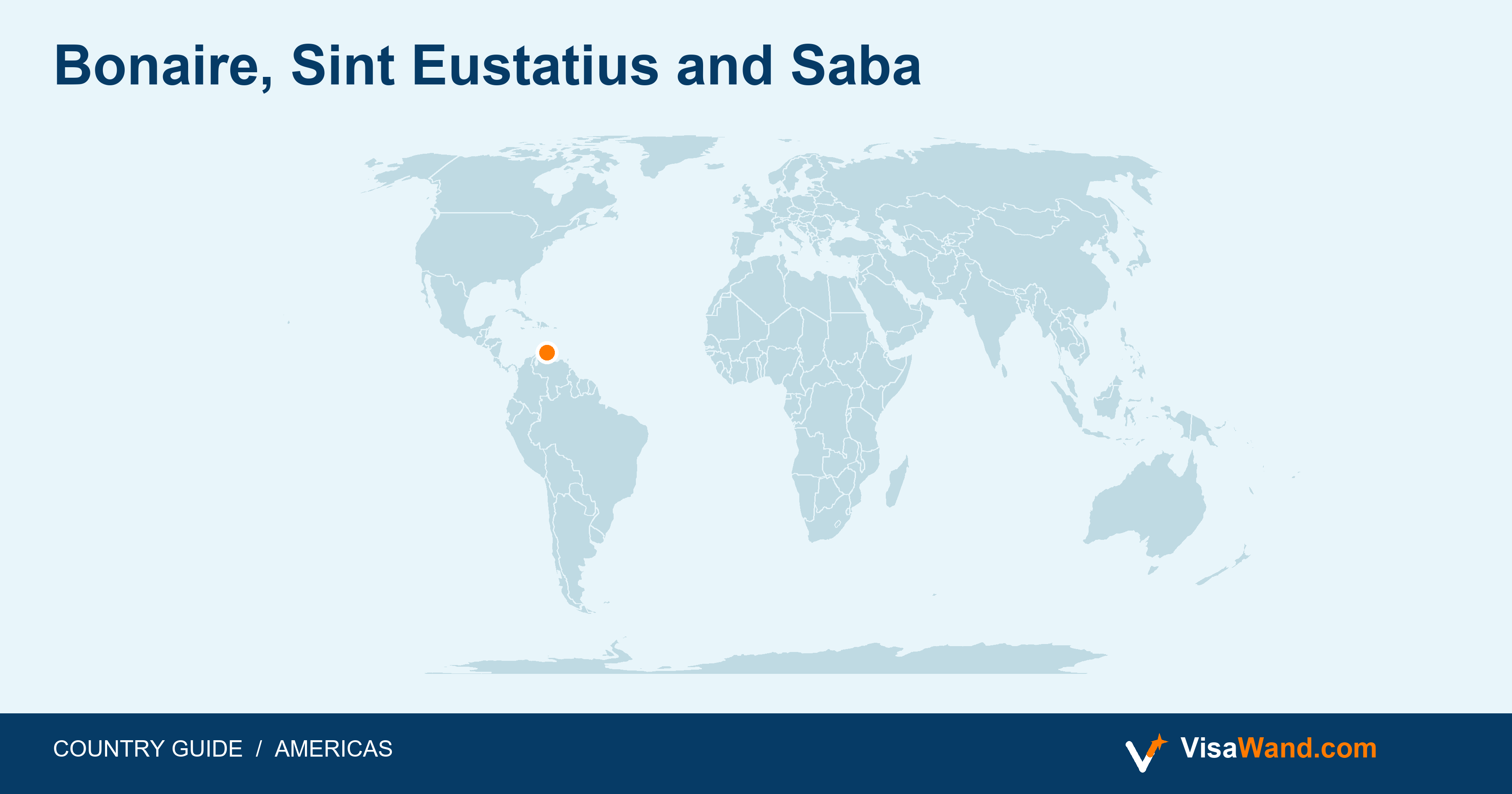 Location map of Bonaire, Sint Eustatius and Saba
