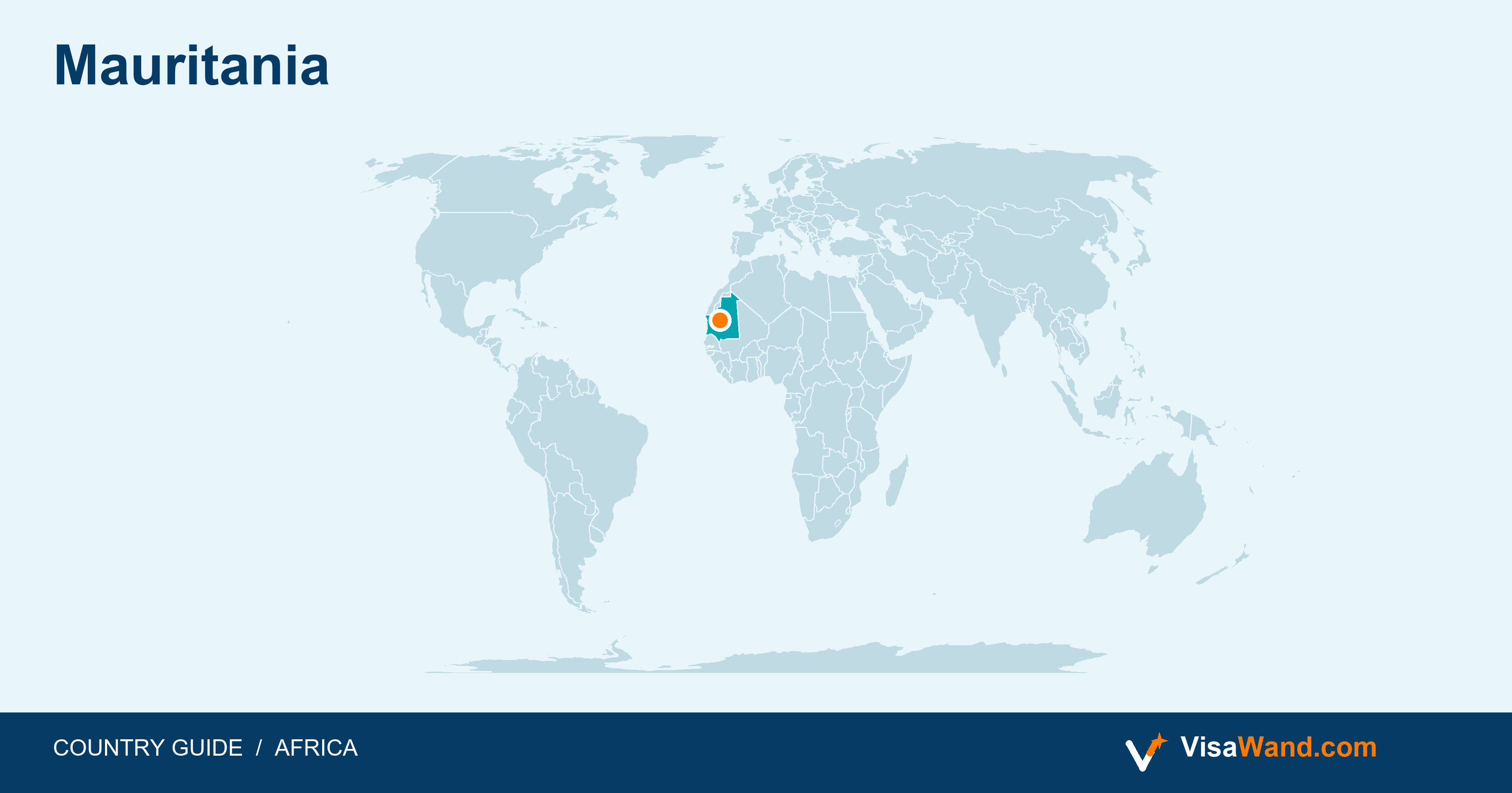 Location map of Mauritania