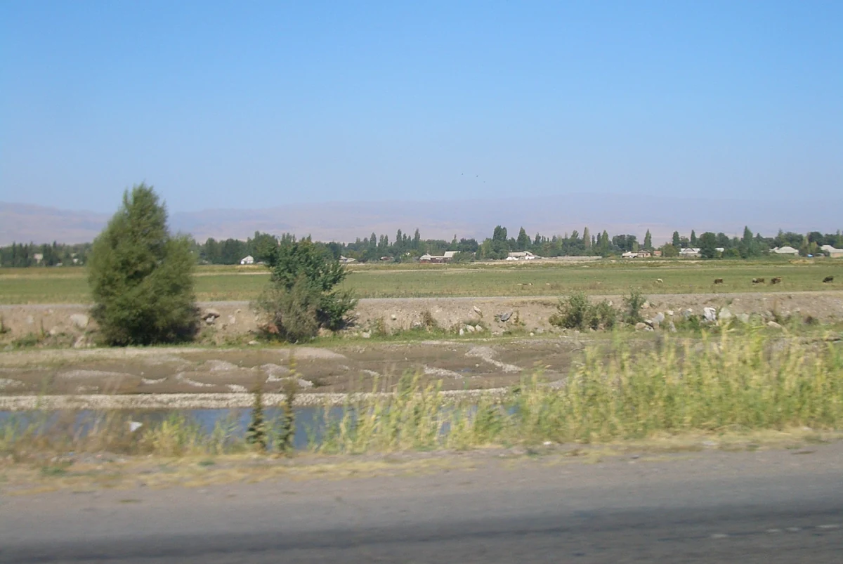 Scenic view of Kyrgyzstan