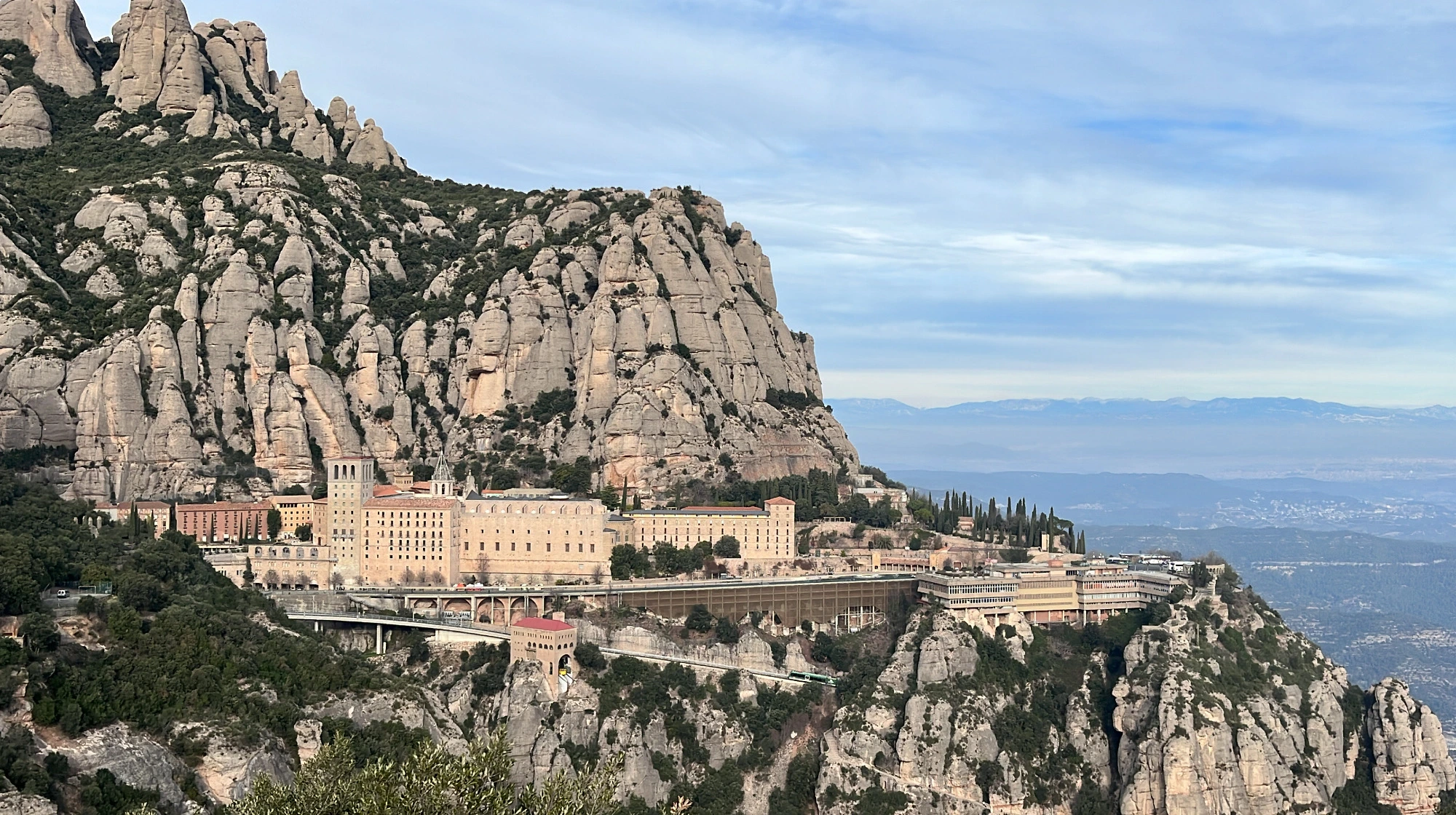 Scenic view of Montserrat