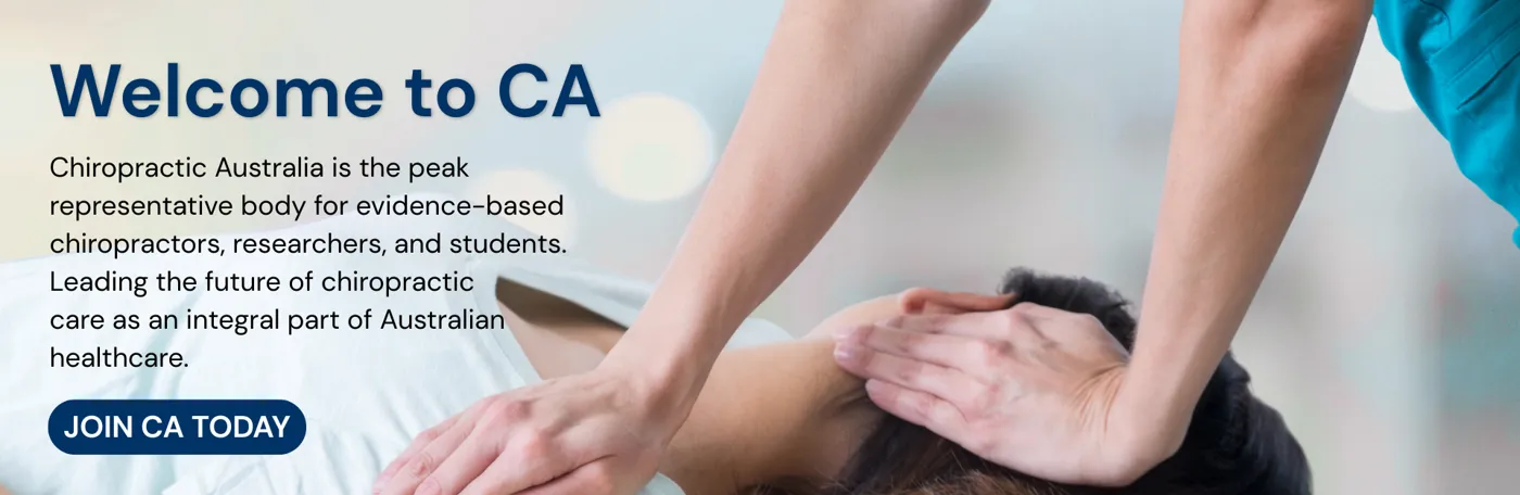Banner image from the Chiropractic Australia website