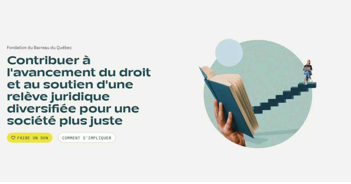 Banner image from the Fondation du Barreau du Québec website