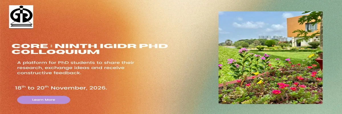 Banner image from the Indira Gandhi Institute of Development and Research website
