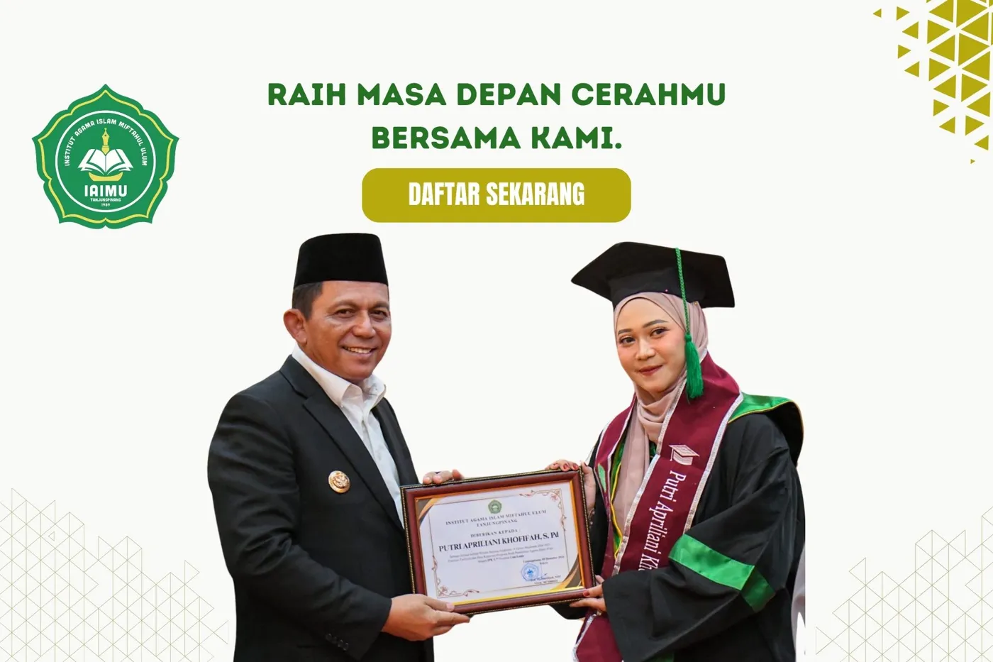 Banner image from the Institut Agama Islam Miftahul Ulum Tanjungpinang website