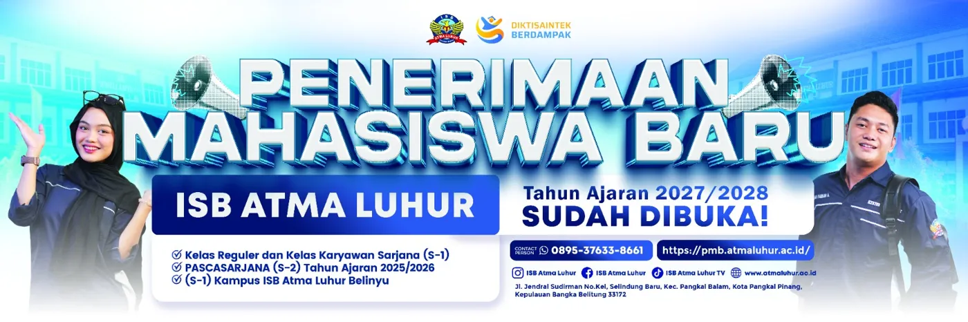 Banner image from the Institut Sains dan Bisnis Atma Luhur website