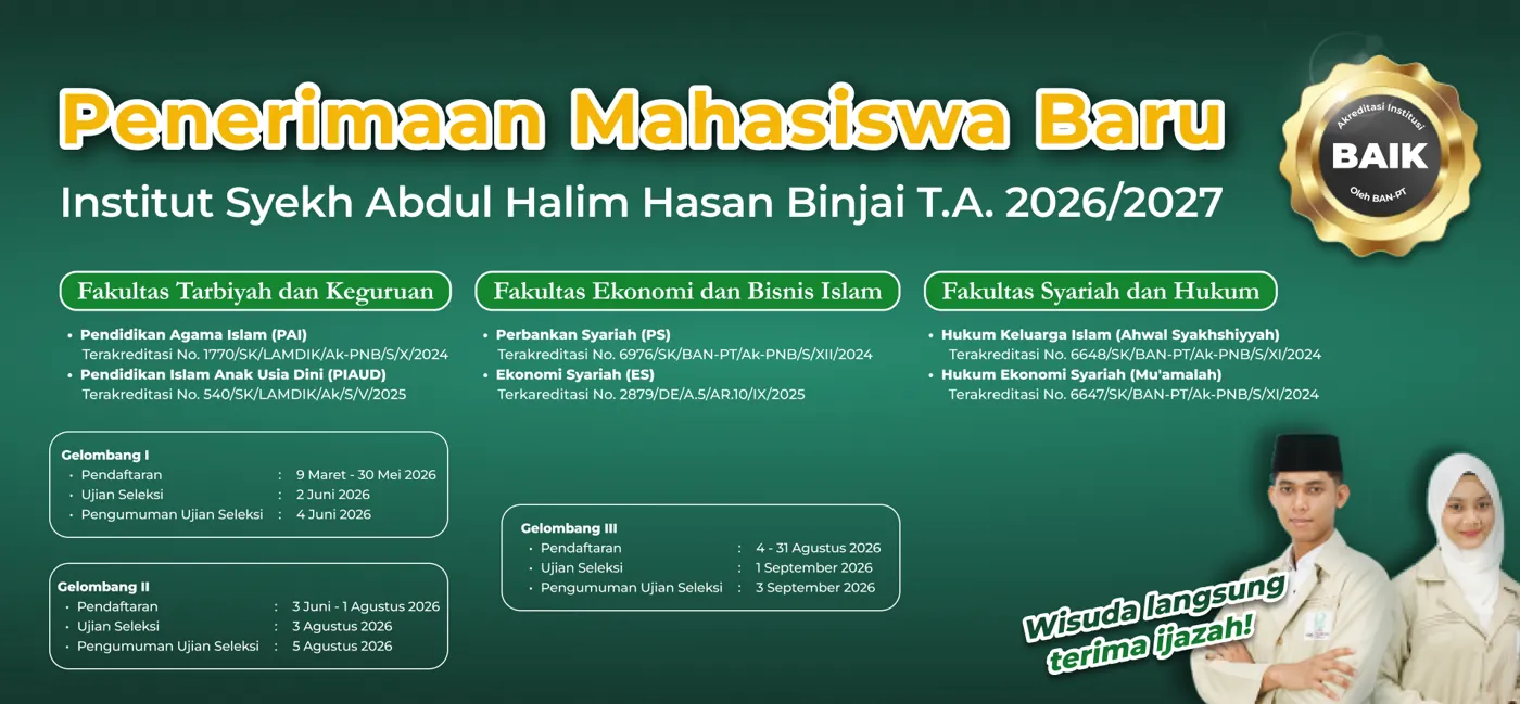Banner image from the Institut Syekh Abdul Halim Hasan Binjai website