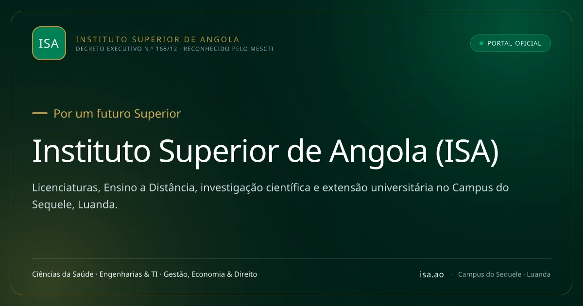 Banner image from the Instituto Superior de Angola website