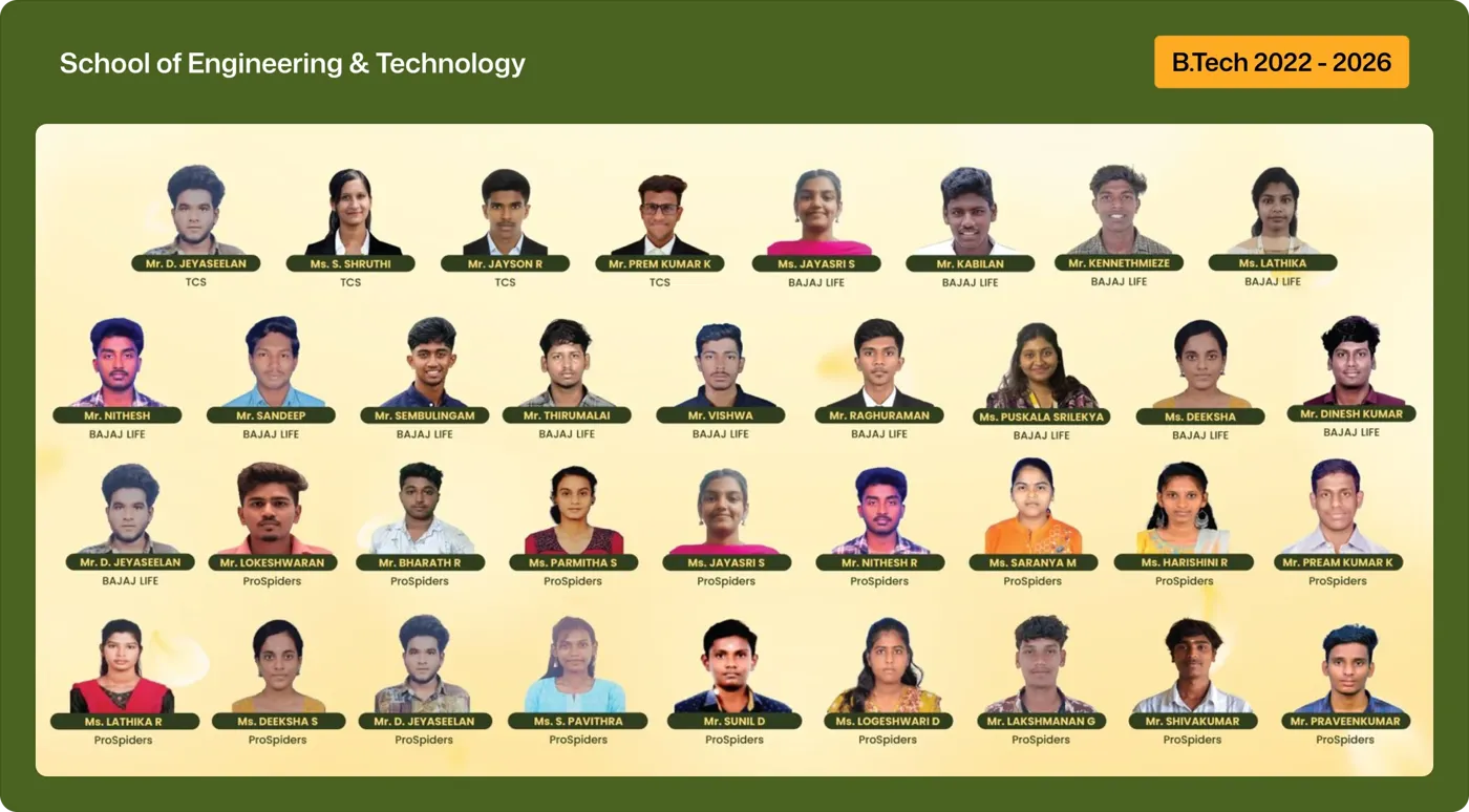 Banner image from the Jeppiaar University website