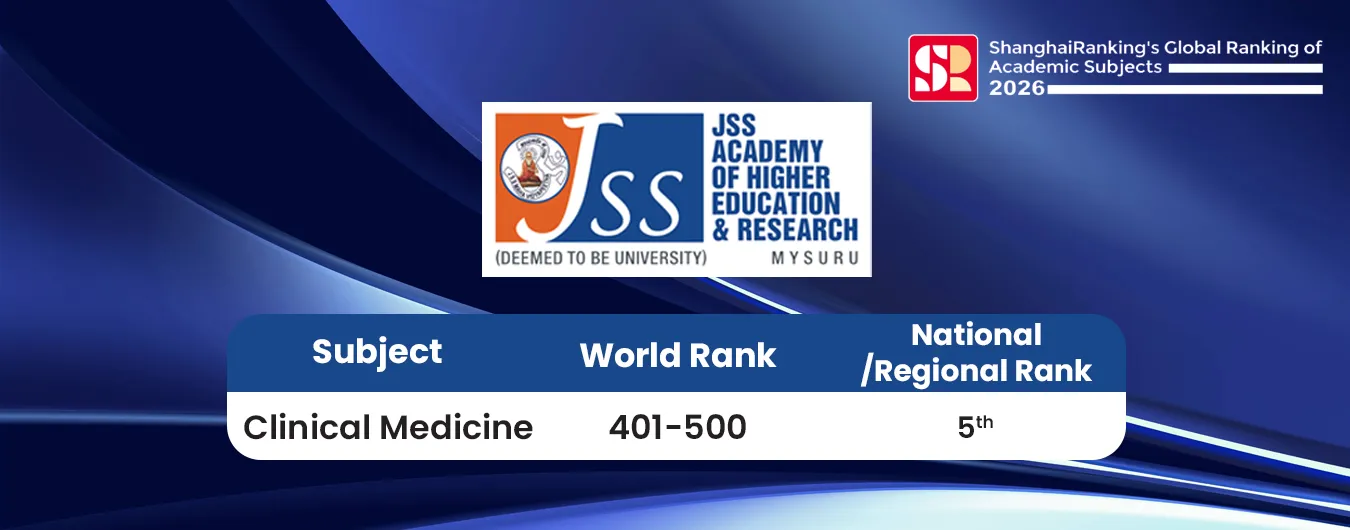 Banner image from the JSS Academy of Higher Education and Research website