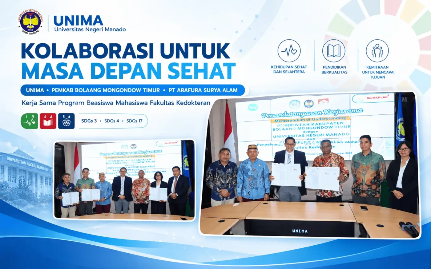 Banner image from the Manado State University website