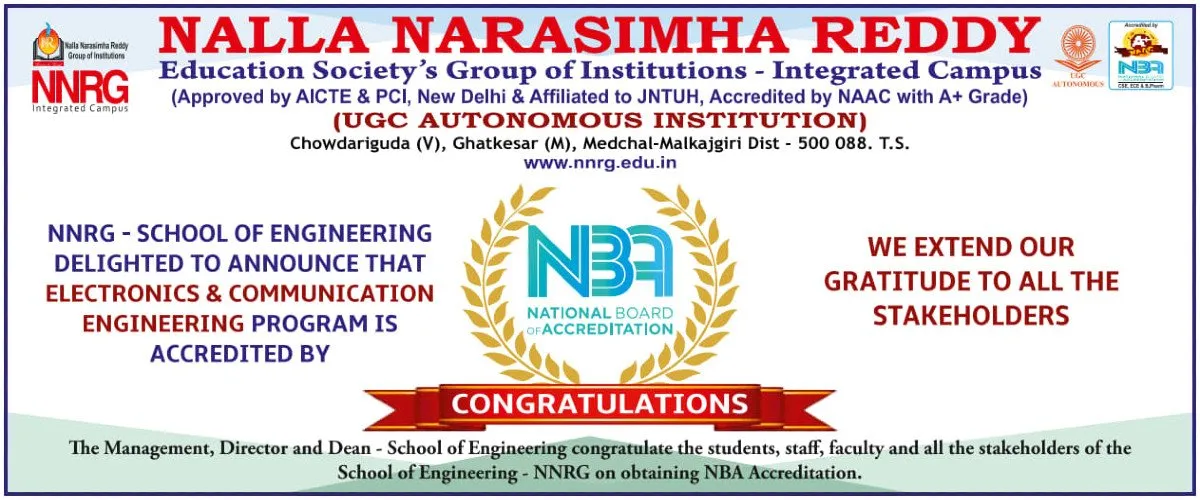 Banner image from the Nalla Narasimha Reddy Education Society's Group of Institutions website