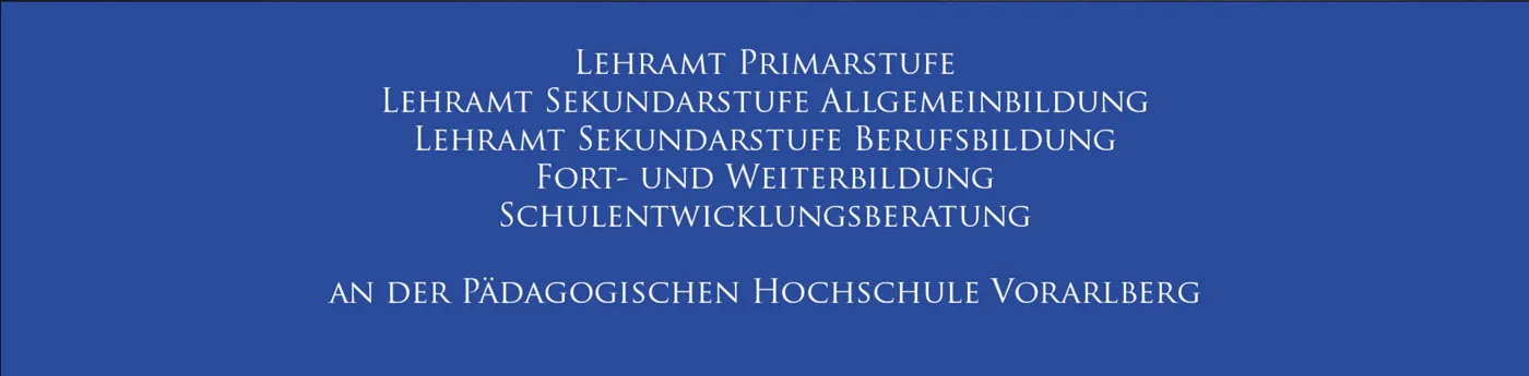 Banner image from the Pädagogische Hochschule Vorarlberg website
