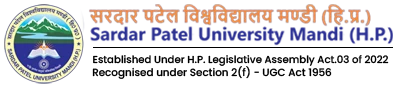 Sardar Patel University Mandi logo