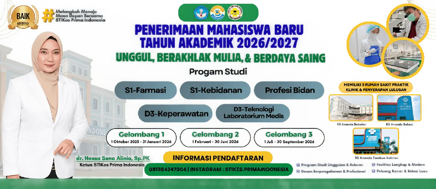 Banner image from the Sekolah Tinggi Ilmu Kesehatan Prima Indonesia website