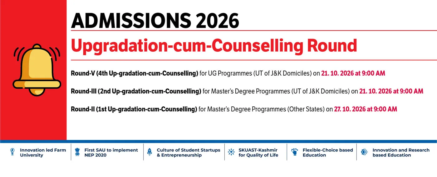 Banner image from the Sher-E-Kashmir University of Agricultural Sciences and Technology website