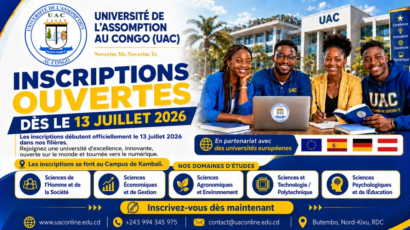Banner image from the Université de l'Assomption au Congo website