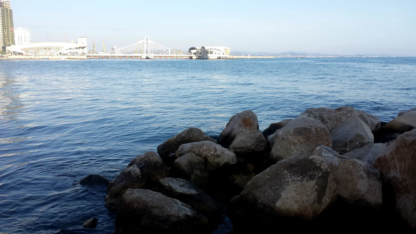 Waterfront and coastal buildings in Durrës, Albania