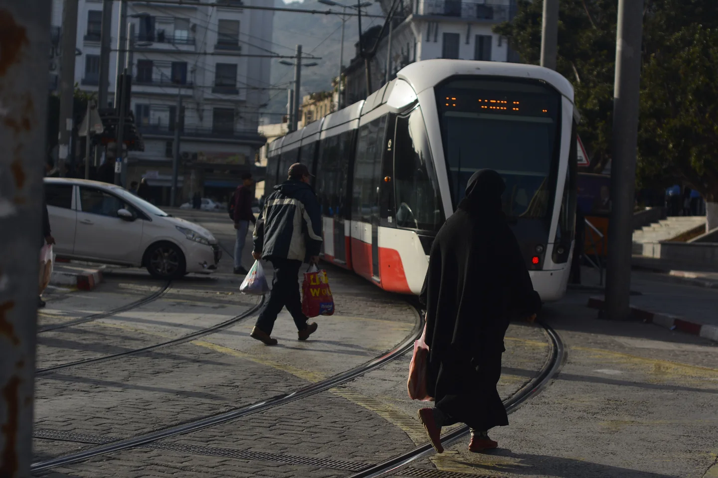 A tram in Oran, Algeria