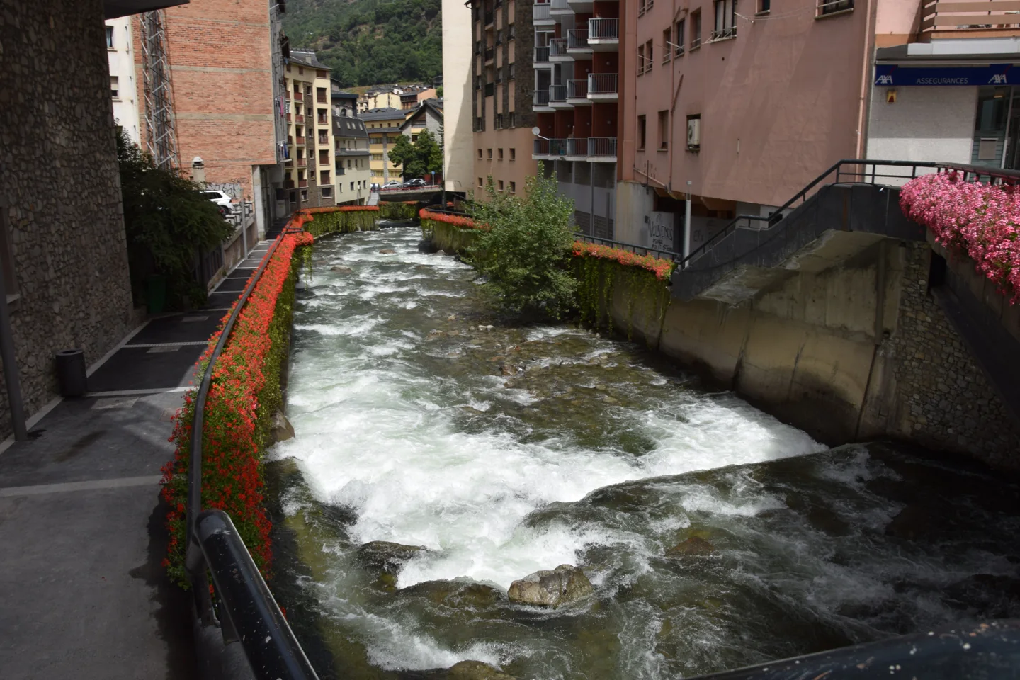 Valira d'Orient river through Escaldes-Engordany