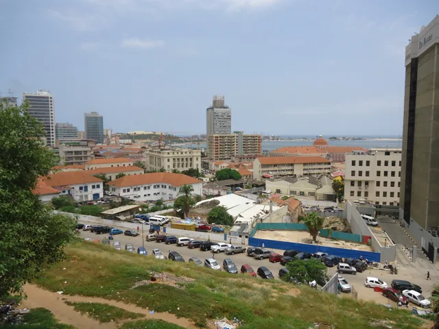 Buildings and waterfront in Luanda's Baixa district