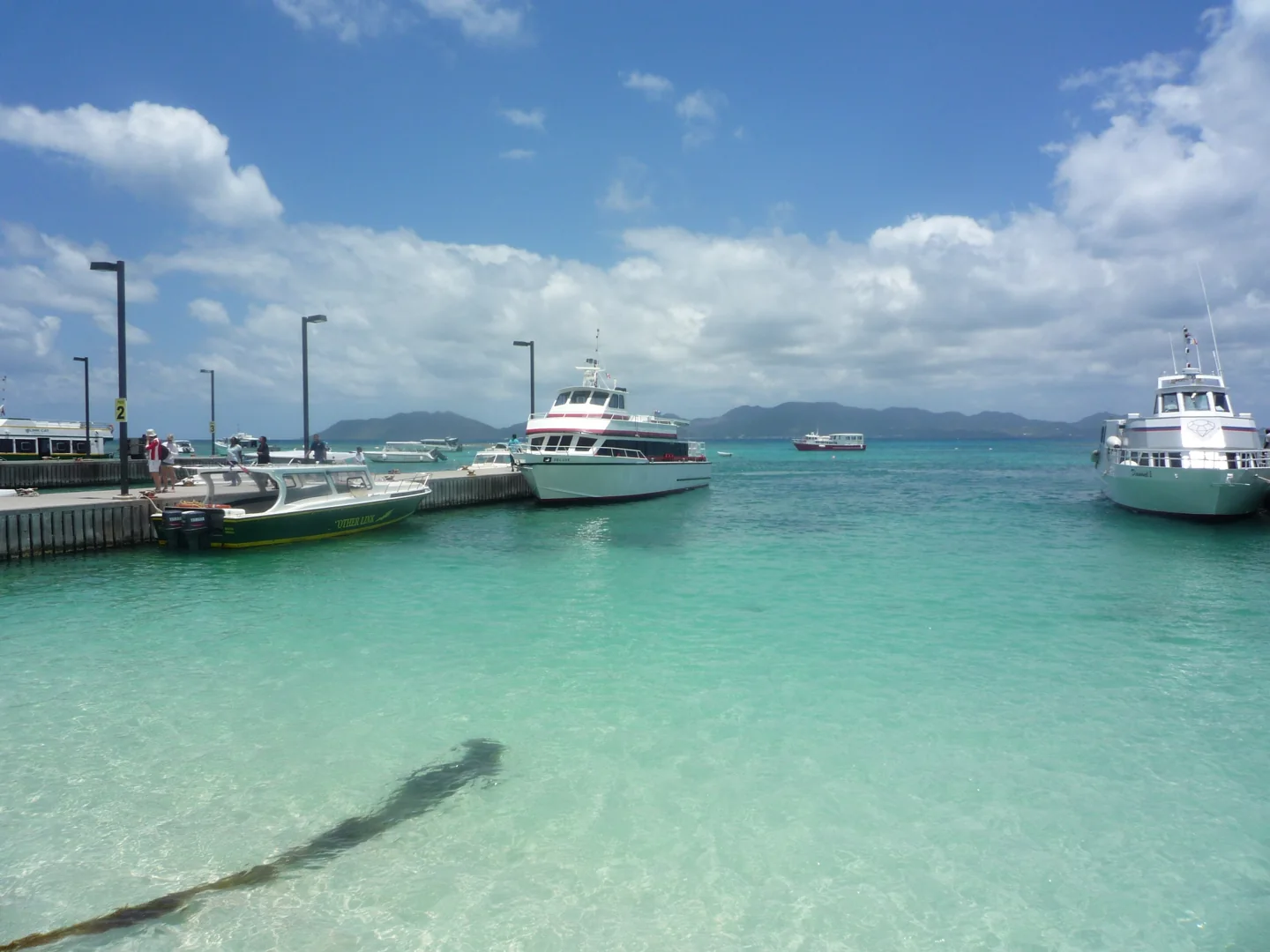 Ferry boats beside the old Blowing Point terminal in 2010
