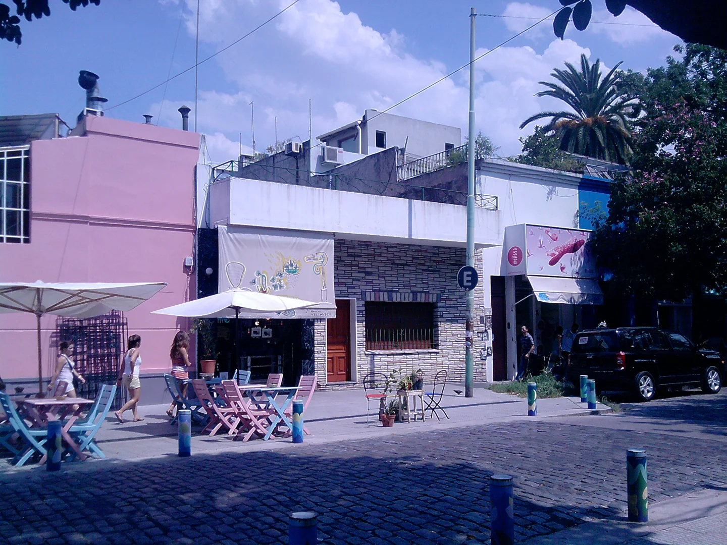 A street lined with buildings in Palermo Soho Buenos Aires