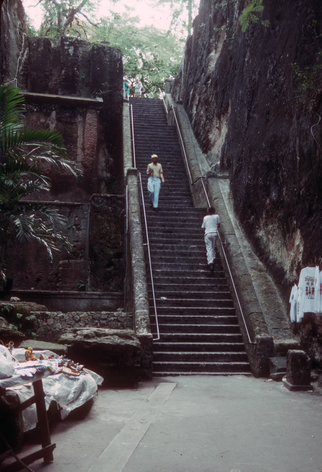 Queen’s Staircase seen from the bottom in Nassau