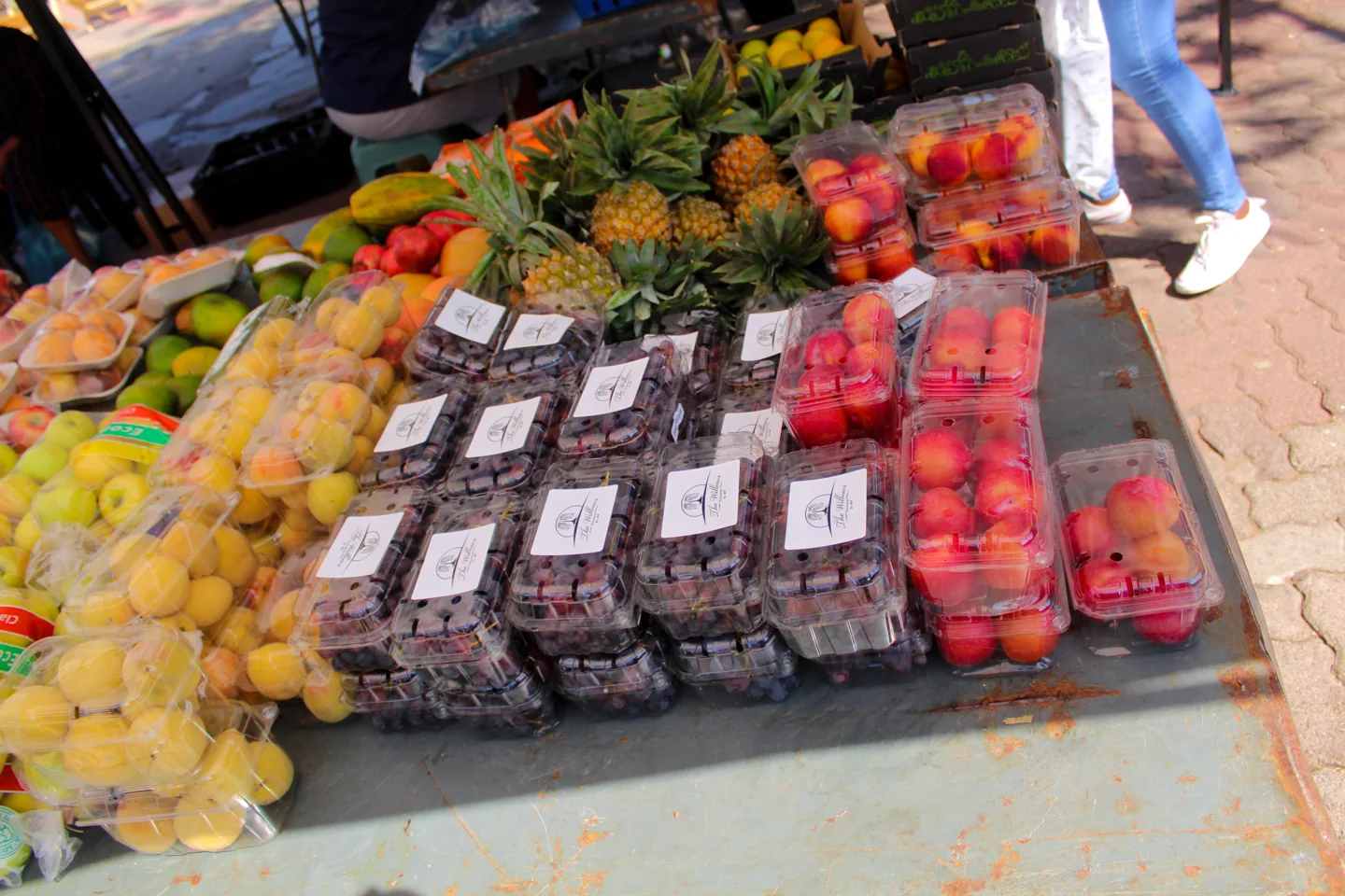 Fresh fruit displayed for sale at Main Mall in Gaborone