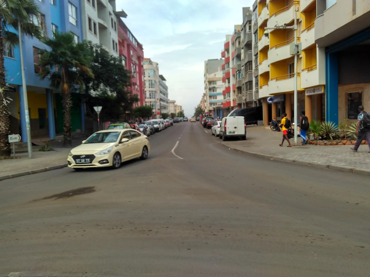Buildings and streets in Praia's Palmarejo neighbourhood