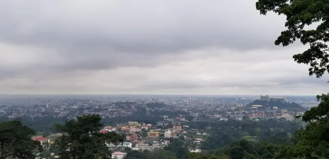 Homes and greenery across the hills of Yaoundé