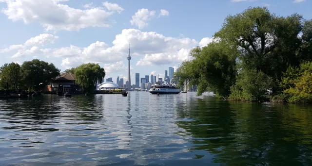 Toronto skyline across the water from Centre Island