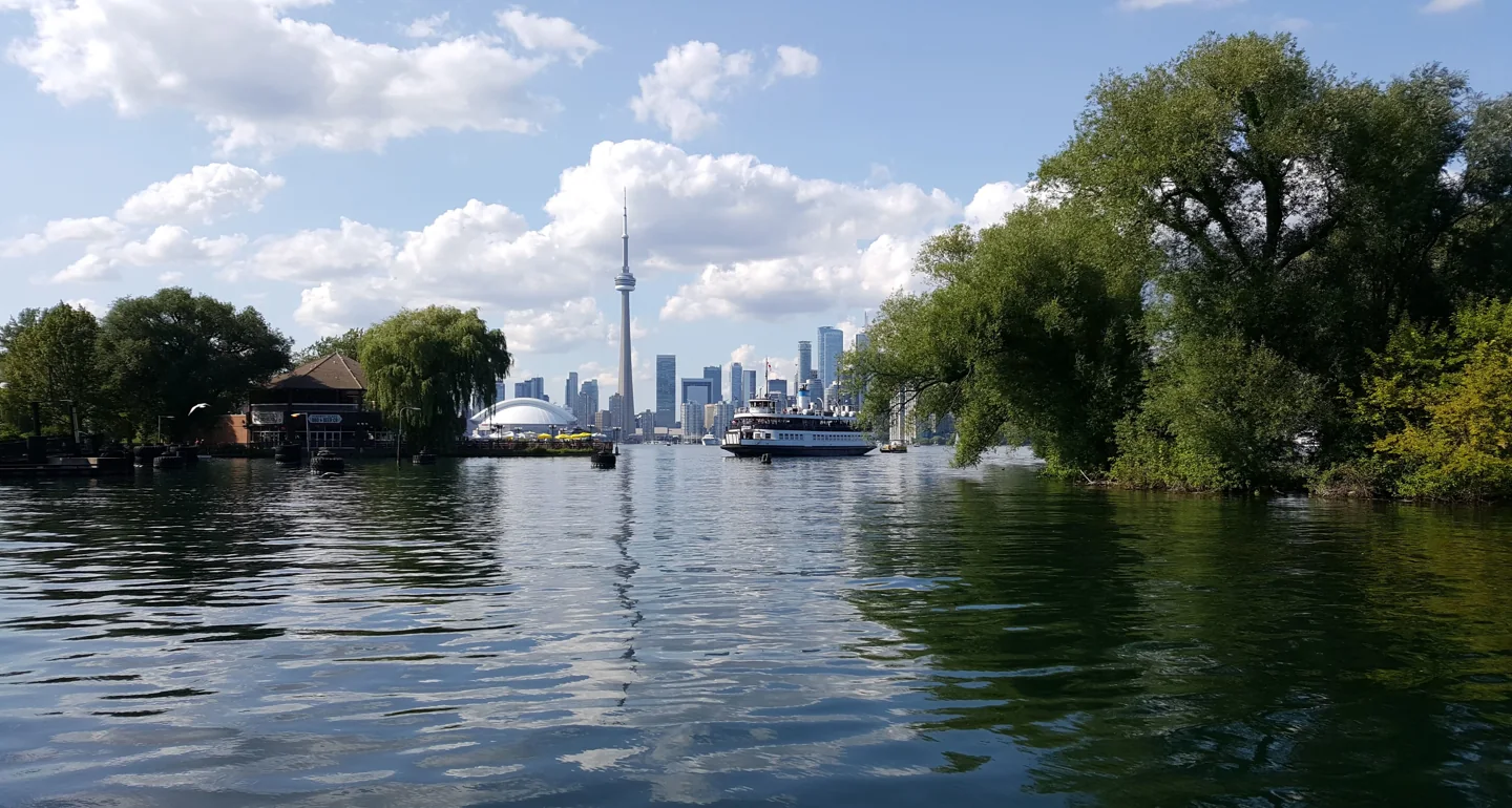 Toronto skyline across the water from Centre Island