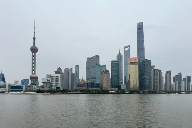 Shanghai's Lujiazui skyline across the Huangpu River
