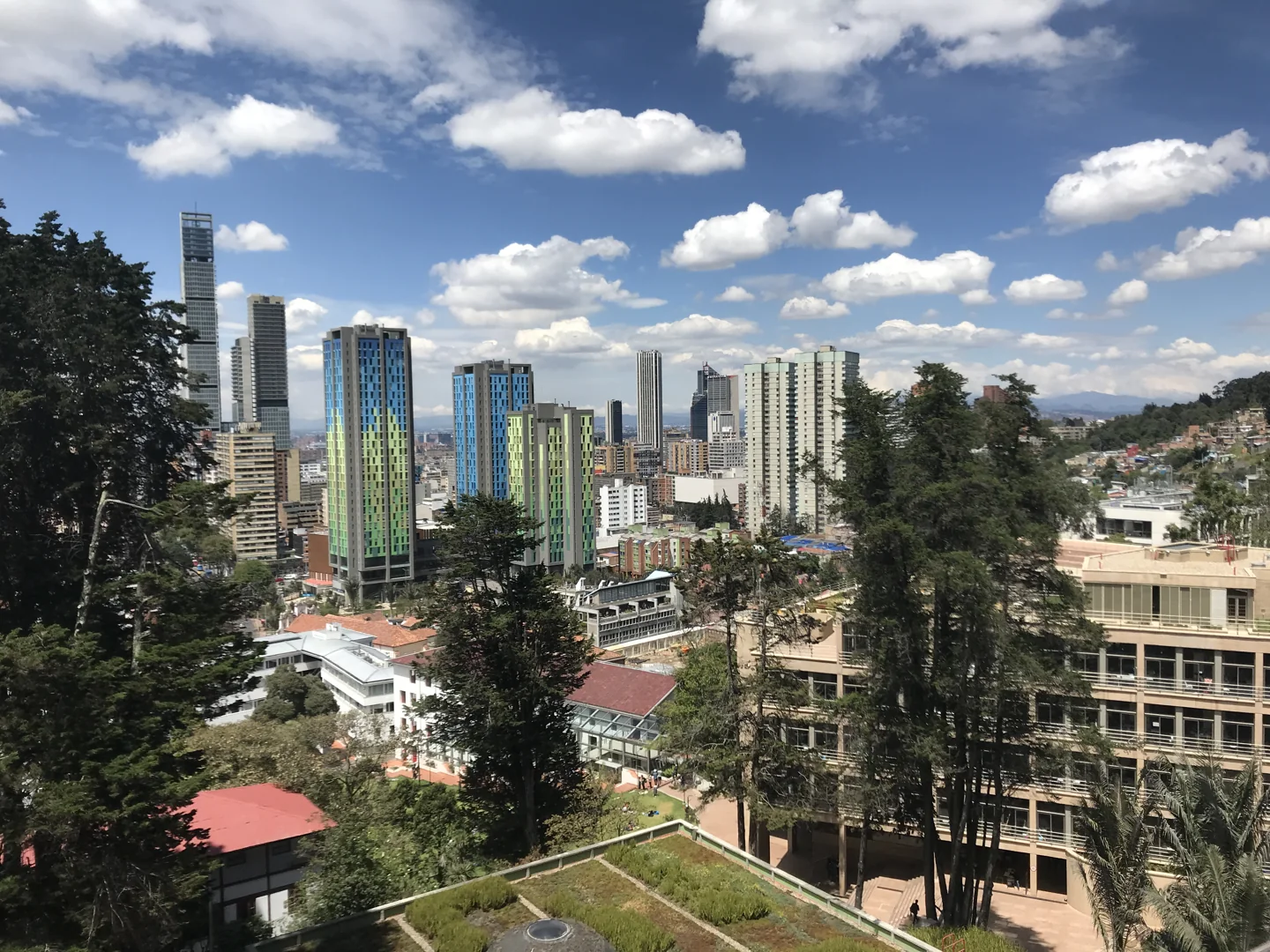 Buildings of the Universidad de los Andes campus in Bogotá