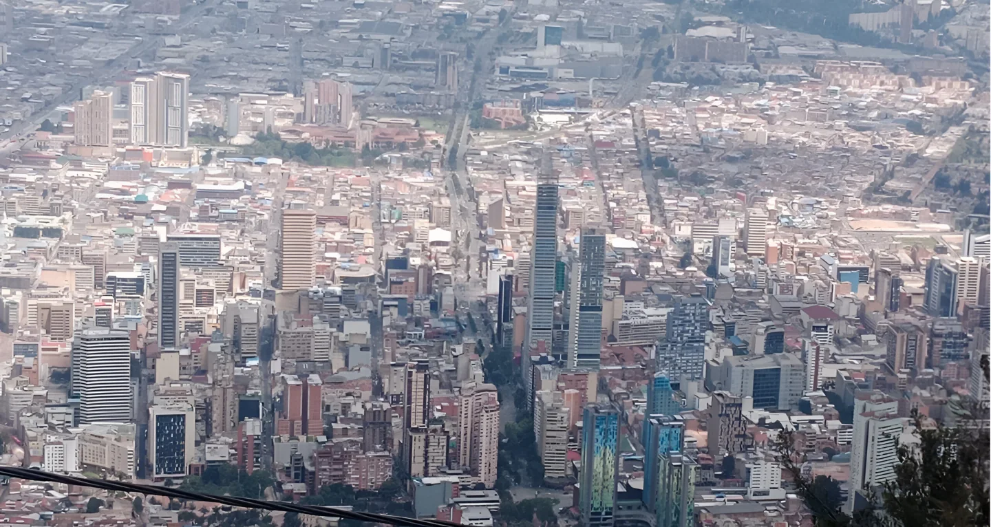 Central Bogotá and its skyline viewed from Cerro de Guadalupe