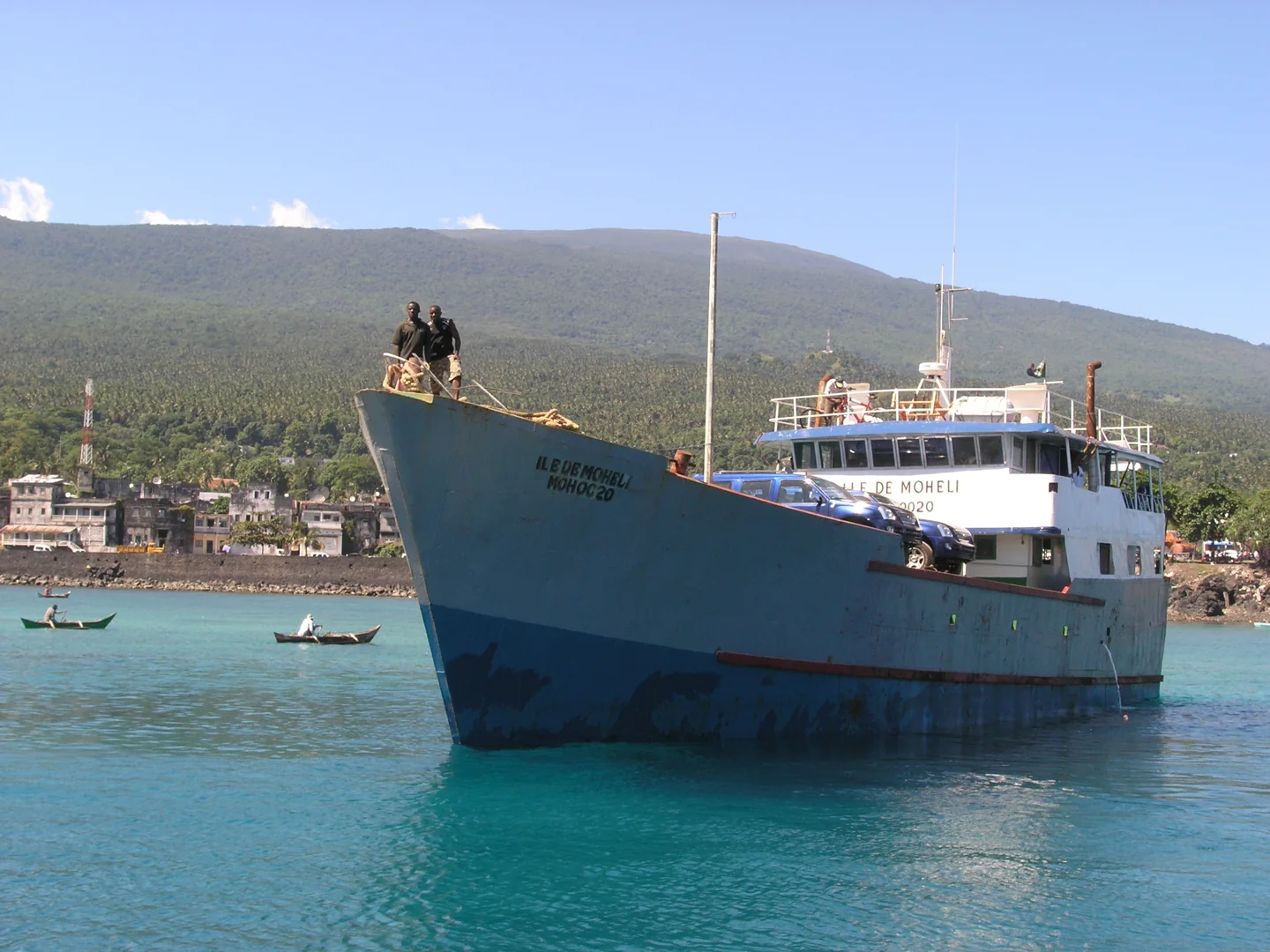 The ship Île de Mohéli at Fomboni in 2008