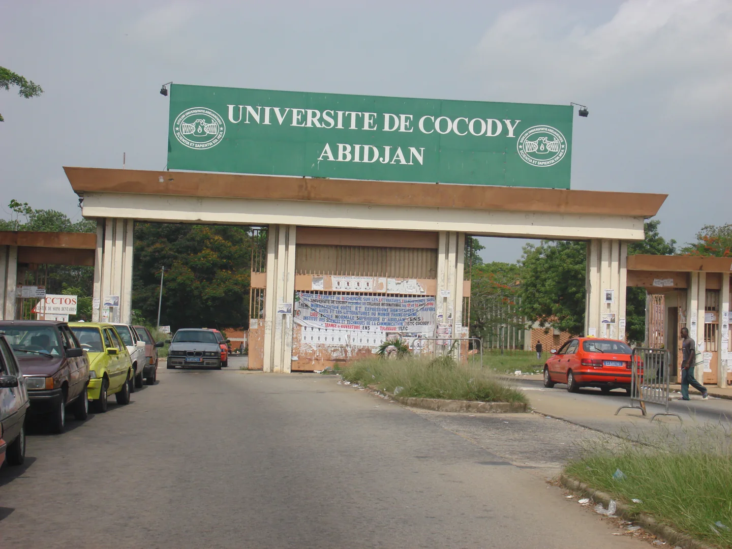 Entrance buildings and approach to the University of Cocody in Abidjan