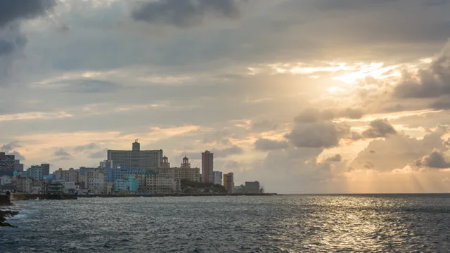 Havana skyline in low sunlight