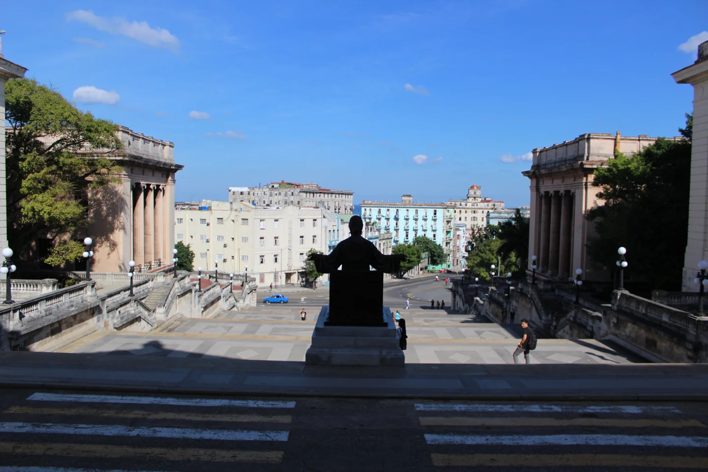 View from the University of Havana entrance steps