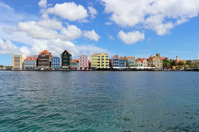 Colourful waterfront buildings on Handelskade in Willemstad