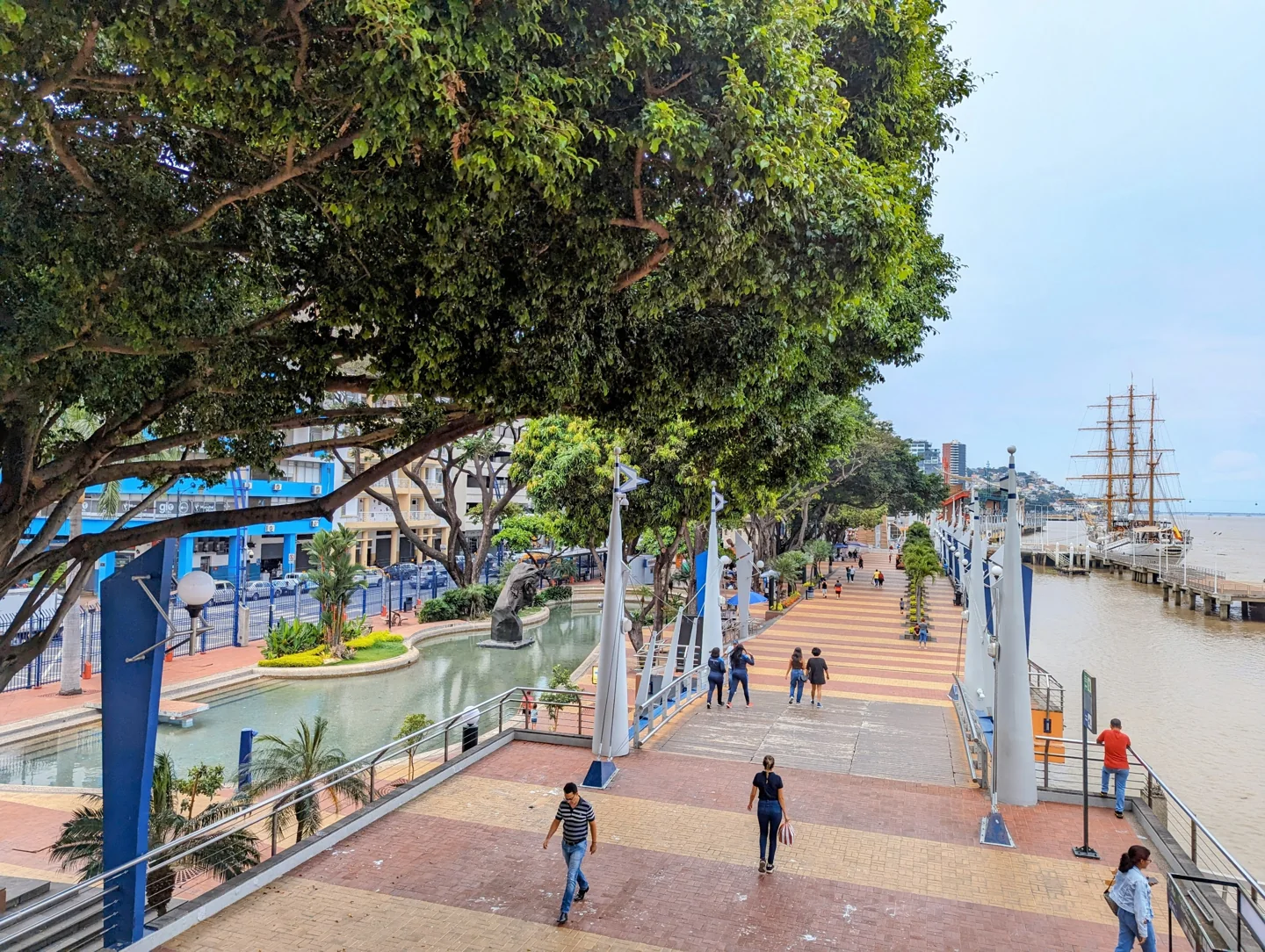 Public waterfront at Malecón 2000 in Guayaquil