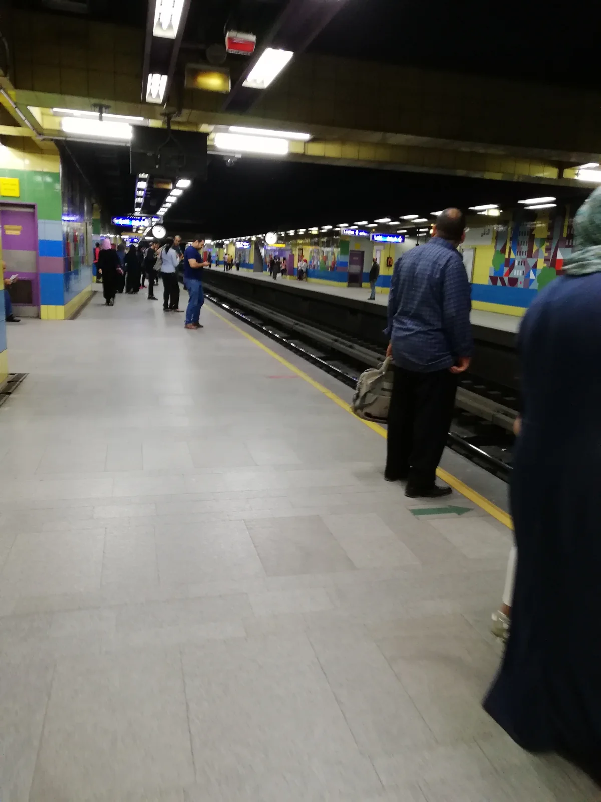 Cairo Metro setting at Dokki station