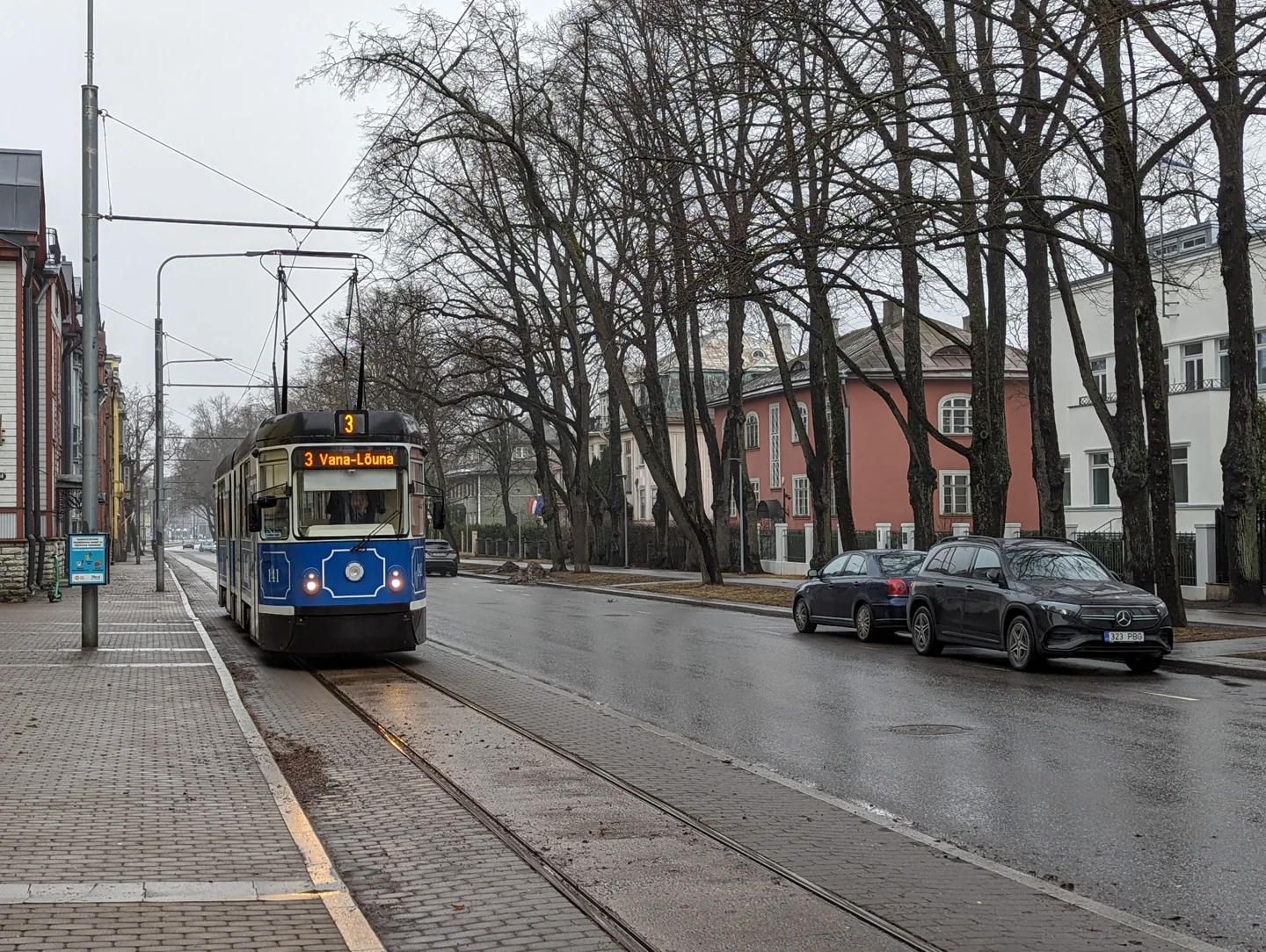 Tallinn tram at August Weizenbergi Street